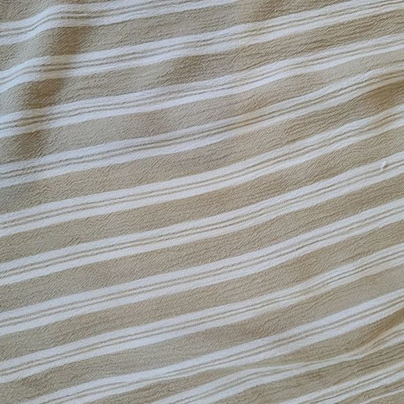 Elan NWT Wide Leg Tousers Tan/White Striped Pants with Pockets & Tassels - Picture 9 of 9